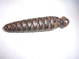 Vintage 300 gram  Cuckoo Clock Pine cone Weight Iron Bronzed 4-5/8&quot; long - £10.87 GBP