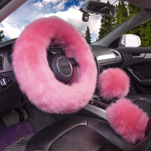 Yontree Cute Fluffy Steering Wheel Covers for Women/Girls/Ladies Australia Pure  - £23.75 GBP