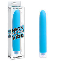 Pipedream Neon Luv Touch Vibe Waterproof Slimline Vibrator Blue - $28.95