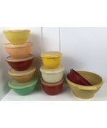 VTG Lot of 10 Tupperware Bowls Multi Colors (Pastels)/Sizes/Shapes – Mos... - $53.70 CAD