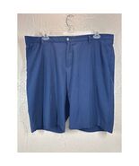 Adidas Golf Shorts Men&#39;s Blue Solid Moisture Wicking Flat Front Pockets ... - $22.95