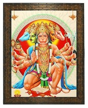 Home Decor Temple God Hanuman Wood Photo Frame-27x30.5x1cm NEW - £13.40 GBP