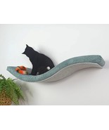 Metal Base Cat Wall Shelf WAVE Unsymmetrical Left 75 cm Standard  - $210.54