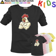 Farm Yard Angry Chicken Graphic Tee Kids Gift Boys Girls T-Shirts Childs Tops - £12.79 GBP