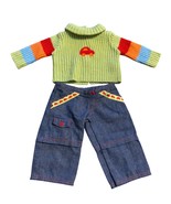 American Girl Bitty Baby Twins 15&quot; Doll Outfit Green Car Sweater &amp; Pants... - €16,61 EUR