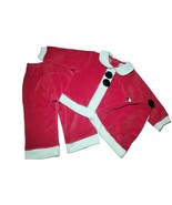 Bebini Boutique Girl&#39;s Boy&#39;s 12 Months 3-piece Velour Santa Outfit with Hat - $182.12 MXN