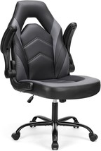 Sweetcrispy Computer Gaming Desk Chair - Ergonomic Office Executive, Black Grey - £78.25 GBP