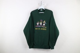 Vintage 90s Mens XL Faded Beta Sigma Fraternity Penguins Crewneck Sweatshirt USA - £56.22 GBP