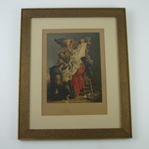 Antique Print Jesus Descent from the Cross Peter Paul Rubens Religious G. Baxter - £78.65 GBP