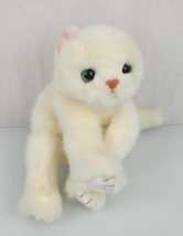 Vintage TY Classic Crystal Kitten Plush White Cat Green Eyes Stuffed Animal 1996 - £27.68 GBP