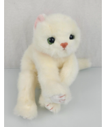 Vintage TY Classic Crystal Kitten Plush White Cat Green Eyes Stuffed Ani... - £27.25 GBP