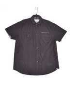 Sovereign Code Mens Shirt Black Short Sleeve Button Up Collared Pockets ... - €19,71 EUR