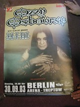 Ozzy Osbourne Poster Nero Sabbath Lui Berlino Arena Treptow Osborne - £140.29 GBP