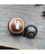 Antiguo grano de ágata tibetana ojos naturales patrones ágata sin agujer... - $980.26 MXN
