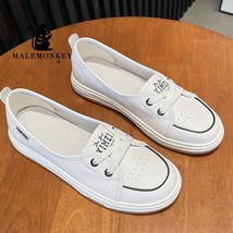 Cow Leather Flats Women White Casual Sport Shoes New Autumn Soft Comfortable Non - £66.88 GBP
