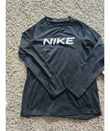 Nike Pro Dri Fit Kids Training Black Long Sleeve Shirt Size XS Pull Over... - $371.81 MXN
