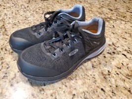 KEEN Womens Utility ASTM F2413-18 Steel Toe Work Mesh Shoes Black Sz 8.5 - $68.31