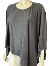 Comfy Dark Gray Knit Poncho, Women&#39;s Size L - £14.19 GBP