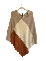 TORRID Womens Poncho Multicolor Colorblock Fuzzy Knit Pullover One Size - £22.30 GBP