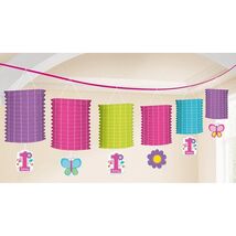 1st Birthday Girl Paper Lantern Garland Giant 12 Feet Long Party Decorat... - $9.74 CAD
