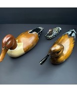 Vintage Duck Decoy Decor Figurine Lot of 3 Wood/Resin Hand Painted 14-15&quot; - $924.98 MXN