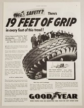 1941 Print Ad Goodyear G-3 All-Weather Tires 19 Feet of Grip Safety Tread - £10.75 GBP