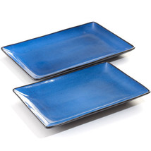 Blue Rectangular Platters - Blue  Set of 2 - £187.64 GBP