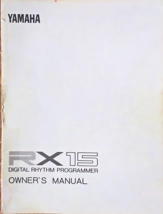 Yamaha RX15 Drum Machine Rhythm Programmer Original Owner&#39;s Manual Book, Japan. - $34.64