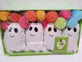 Halloween Ghost Party Colorful Ghost Pom Pom Garland Decor 6FT - £27.37 GBP