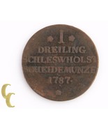 1787 German States, Schleswig-Holstein Dreiling (Fine+) Christian VII KM... - $113.73 CAD
