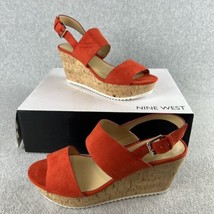 Nine West Ankle strap wedge sandals Womens Size 9 cork platform beachy chucky - £38.44 GBP