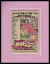 1983 Bubble Yum Gum Framed 11x14 ORIGINAL Vintage Advertisement - £27.05 GBP