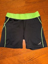 workout shorts for women, size M, black and green - £7.51 GBP