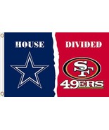 Houston Texans and San Francisco 49ers 3x5ft Divided Flag, Machido flag - £13.42 GBP