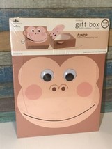 HALLMARK MONKEY GIFT BOX Brown Goggle Eyes Size 11&quot; x 11&quot; x 4&quot; NEW - £6.36 GBP