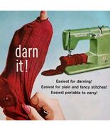 1956 Elna Automatic Sewing Machine Advertisement Home Crafts Swiss DWPP24 - $35.02 CAD