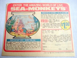 1970 Color Ad Sea Monkeys Sales Unlimited Transcience Corporation - $151.87 MXN