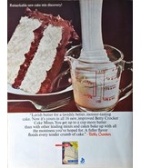 Betty Crocker Cake Mixes lavish batter crumb of cake-1964 Vintage Print Ad - $8.33