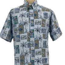 RJC Mens Tropical Fish Blue Hawaiian Shirt Size XL Fishing Tropical Ocea... - £34.94 GBP