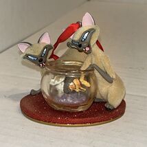 Rare Si &amp; Am 2016 Ornament Lady And The Tramp Fish Red Christmas Disney - $261.48