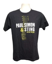 2014 Tour Paul Simon &amp; Sting on Stage Together Adult Medium Black TShirt - £15.51 GBP