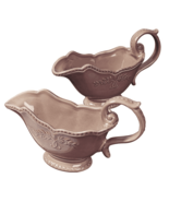 2 Pc Set Tabletops Gallery 16 Oz Gravy Boats Stoneware Handcrafted Clay ... - $32.48 CAD
