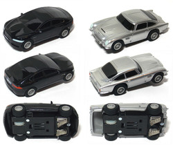 2 2020 MicroScalextric 9V HO Slot Cars James Bond 007 Aston DB5+Jaguar Set Only - £55.81 GBP