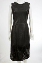 Bottega Veneta Black Leather Sheath Dress sz 42 US 6 $2985 - £314.81 GBP