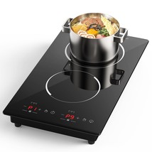 Double Induction Cooktop, Portable Induction Cooker With 2 Burner Independent Co - £210.88 GBP