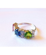 Sterling Silver Size 7.25 with Colorful Stones # 20427 - $464.81 MXN