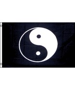 BLACK BACKGROUND YIN YANG 3X5 FLAG banner signs FL115-B happy sad hippie... - $6.44 CAD