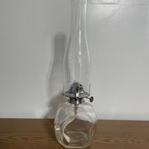 VINTAGE LARGE LAMPLIGHT FARMS  GLASS KEROSENE OIL LAMP Made In USA 15.75” - £34.52 GBP