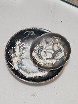 Nikoniko China Japan Dragon Ware Hand Painted Dematisse Saucer 5&quot; &amp; 3&quot; D... - $15.00