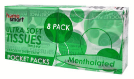 Home Smart Ultra Soft Mentholated Tissues Pocket Pack 8 Pack - $3.95